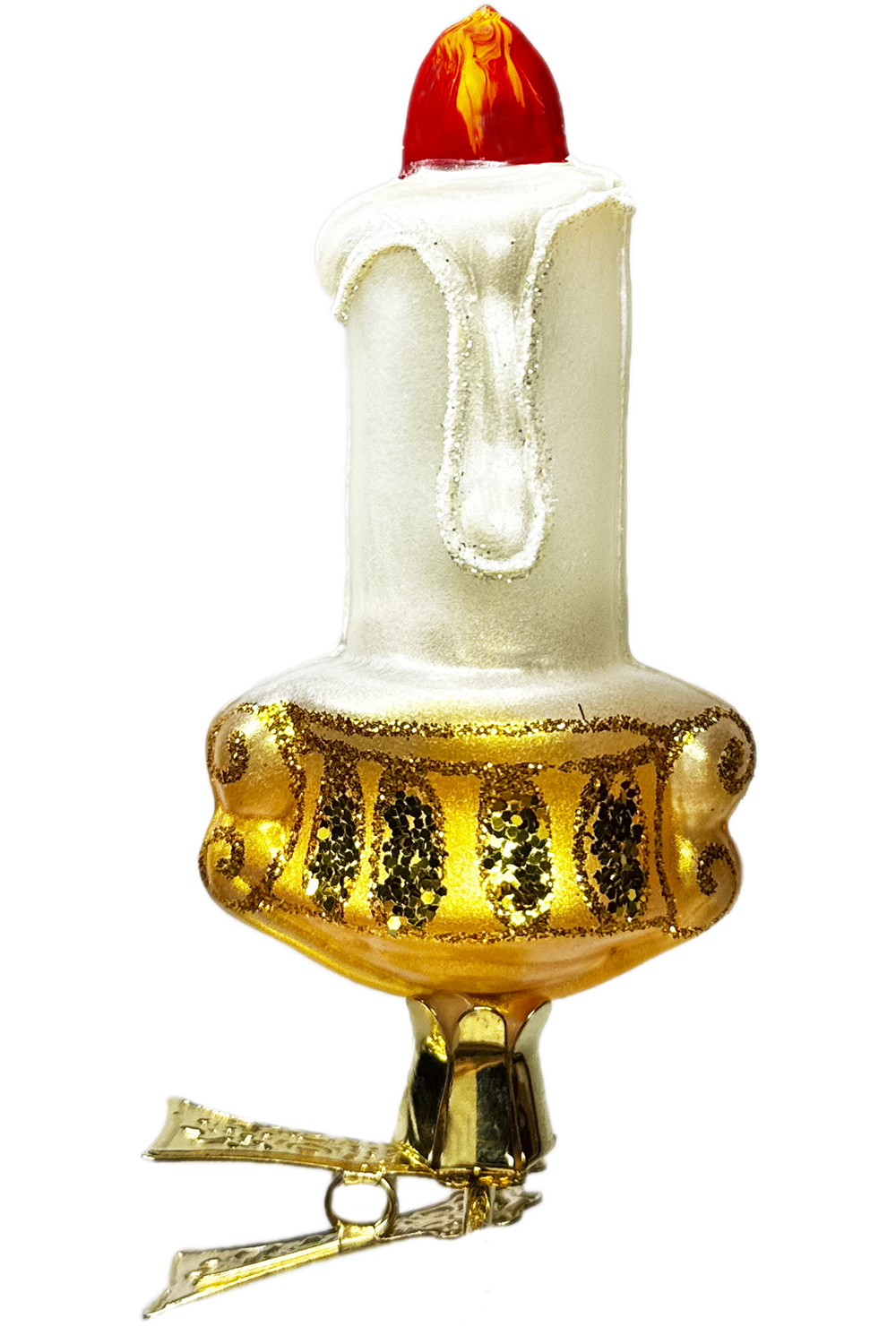 Елочное украшение Свеча на прищепке БС-3571